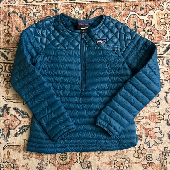 Patagonia AlpLight Down Pullover Jacket Packable Lightweight Blue NWOT - Picture 4 of 7